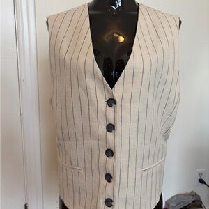 Striped Beige Vest Top